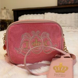 NWT Juicy Couture Pink and Gold Crossbody Bag